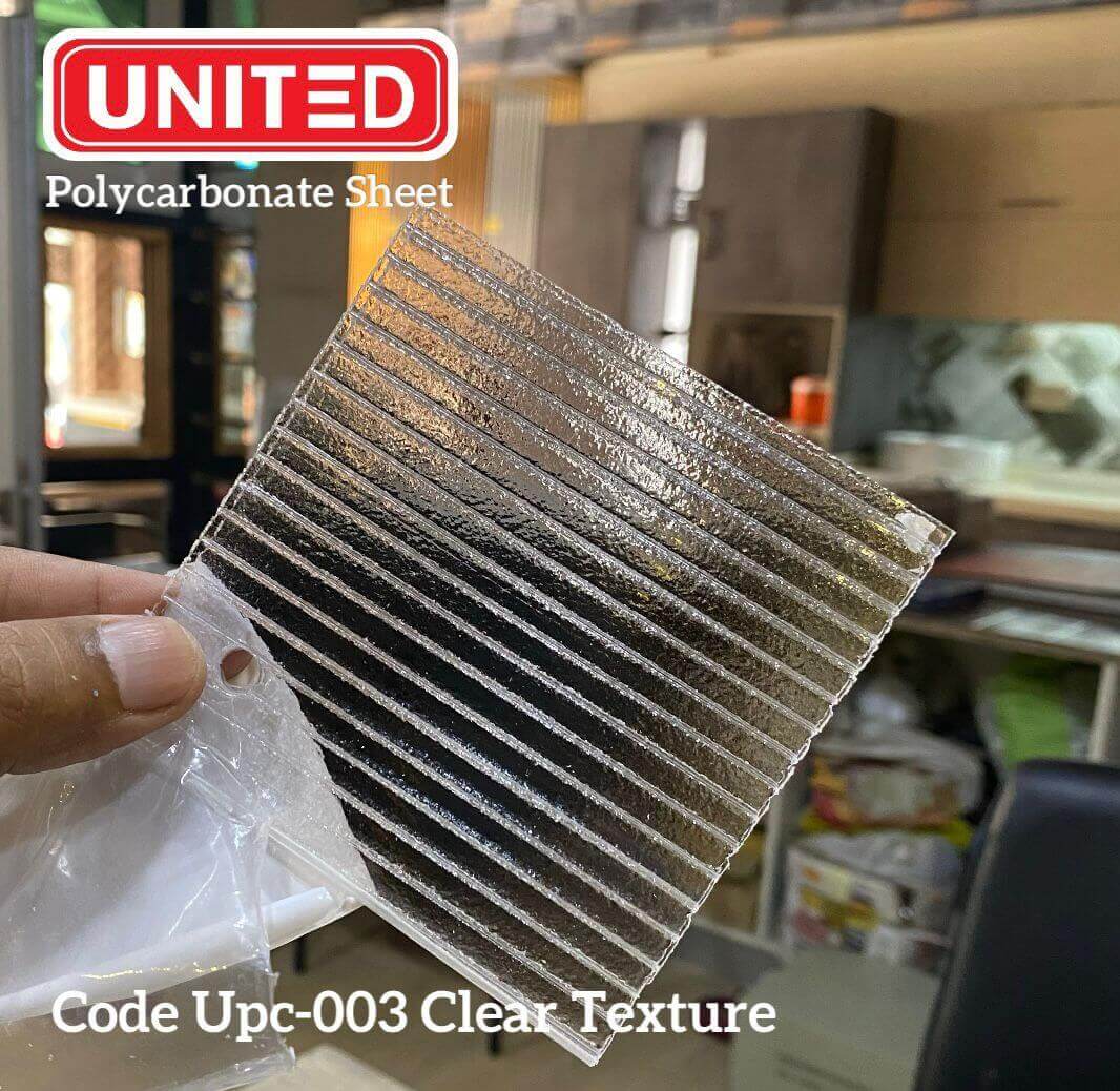 United Polycarbonate sheet Multiwall Code UPC - 003 Clear Texture